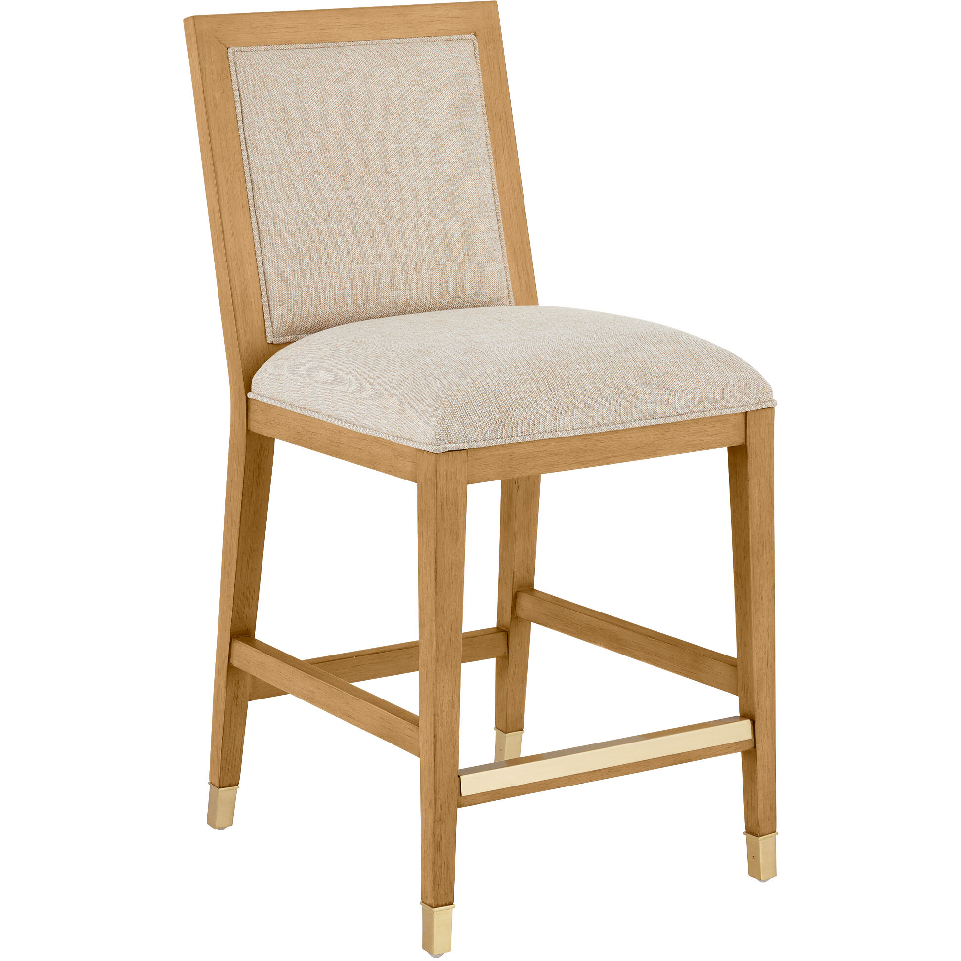 Santos 40 inch Sea Sand/UV Liller Malt/Satin Brass Counter Stool