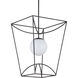 Rochefort 1 Light 18 inch Black/White Indoor/Outdoor Lantern Pendant Ceiling Light, Medium