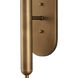 Barbican 2 Light 6.5 inch Antique Brass and White Bath Sconce Wall Light