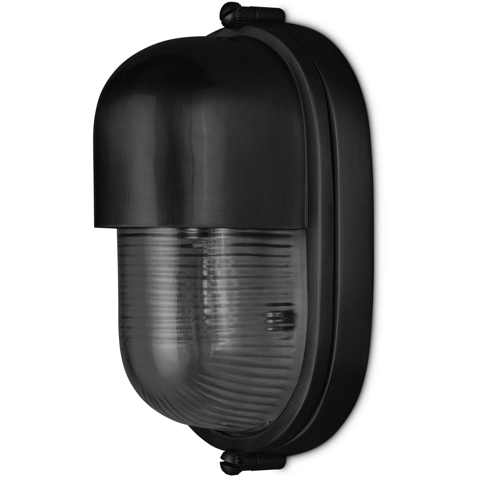 Maritime 1 Light 8.5 inch Matte Black/Clear Outdoor Wall Sconce