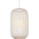 Cocoon 1 Light 21 inch Cream/Vanilla/White Pendant Ceiling Light, Large
