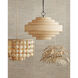 Buko 6 Light 31.5 inch Coco Cream Chandelier Ceiling Light