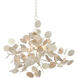 Lunaria 6 Light 34.5 inch Contemporary Silver Leaf Chandelier Ceiling Light