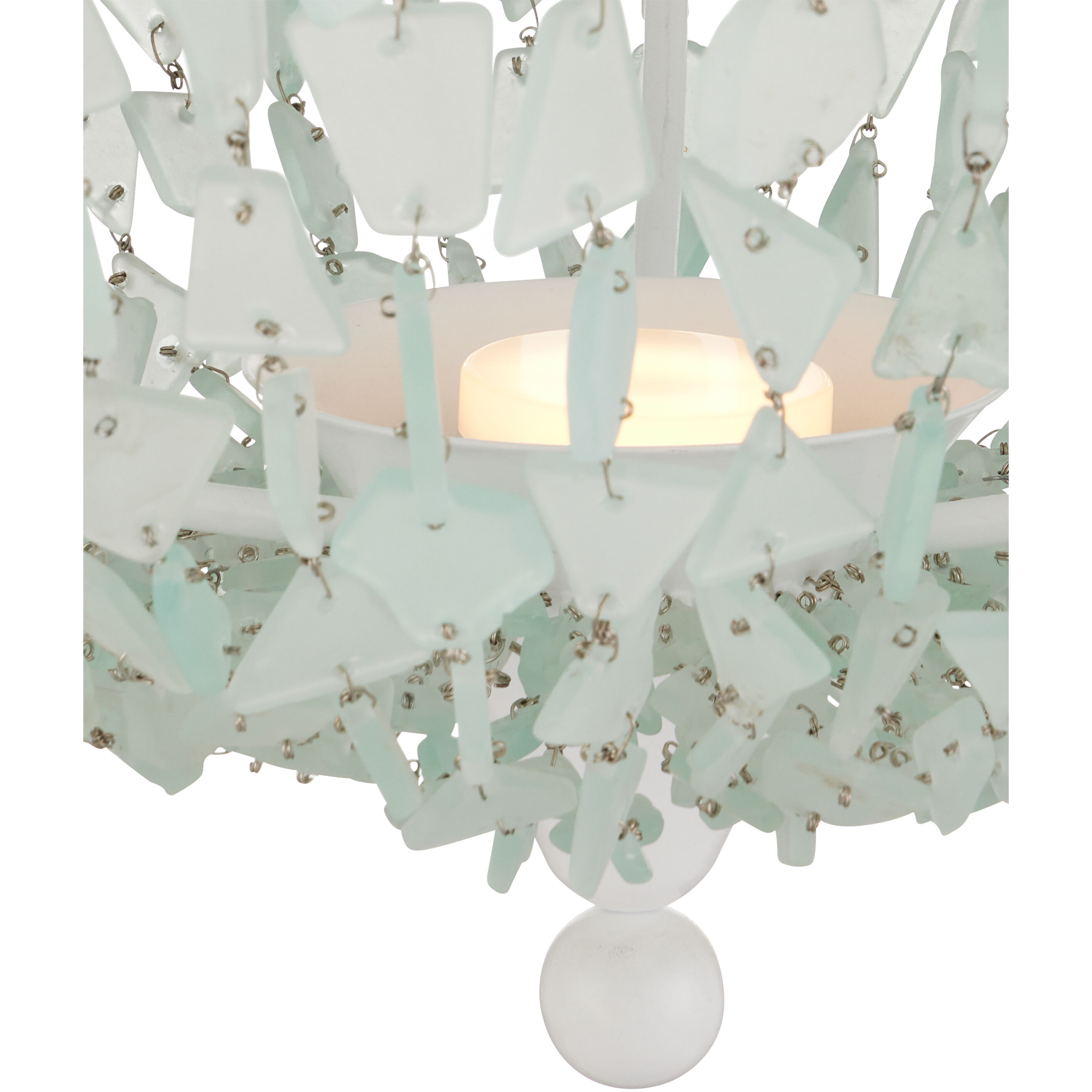 Thalassa 1 Light 29.5 inch Seaglass/Sugar White Pendant Ceiling Light