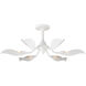 Snowflower 6 Light 36 inch Gesso White Semi-Flush Mount Ceiling Light