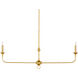 Nottaway 2 Light 40 inch Contemporary Gold Leaf Chandelier Ceiling Light