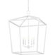 Denison 4 Light 26 inch Gesso White Chandelier Ceiling Light, Large
