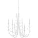 Twiggy 6 Light 48 inch Gesso White Chandelier Ceiling Light