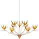 Paradiso 9 Light 39.5 inch Contemporary Silver Leaf and Gold Leaf Chandelier Ceiling Light