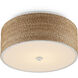 Coulton 1 Light 16 inch Sugar White/Natural Flush Mount Ceiling Light