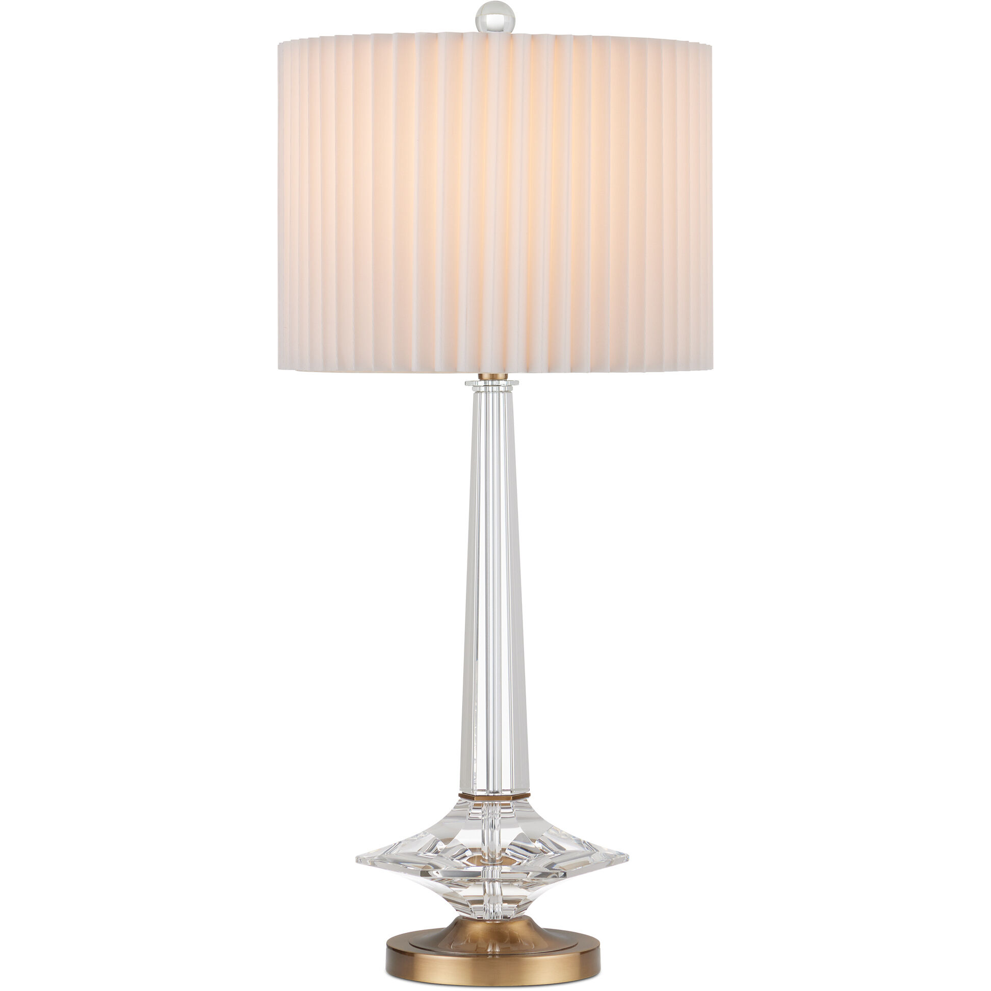 Anton 26.75 inch 150 watt Clear/Antique Brass Table Lamp Portable Light