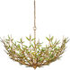 Babylon 8 Light 44 inch Green/Contemporary Gold Leaf/Contemporary Gold Chandelier Ceiling Light