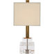 Chiara 14.5 inch 75 watt Clear/Antique Brass Table Lamp Portable Light