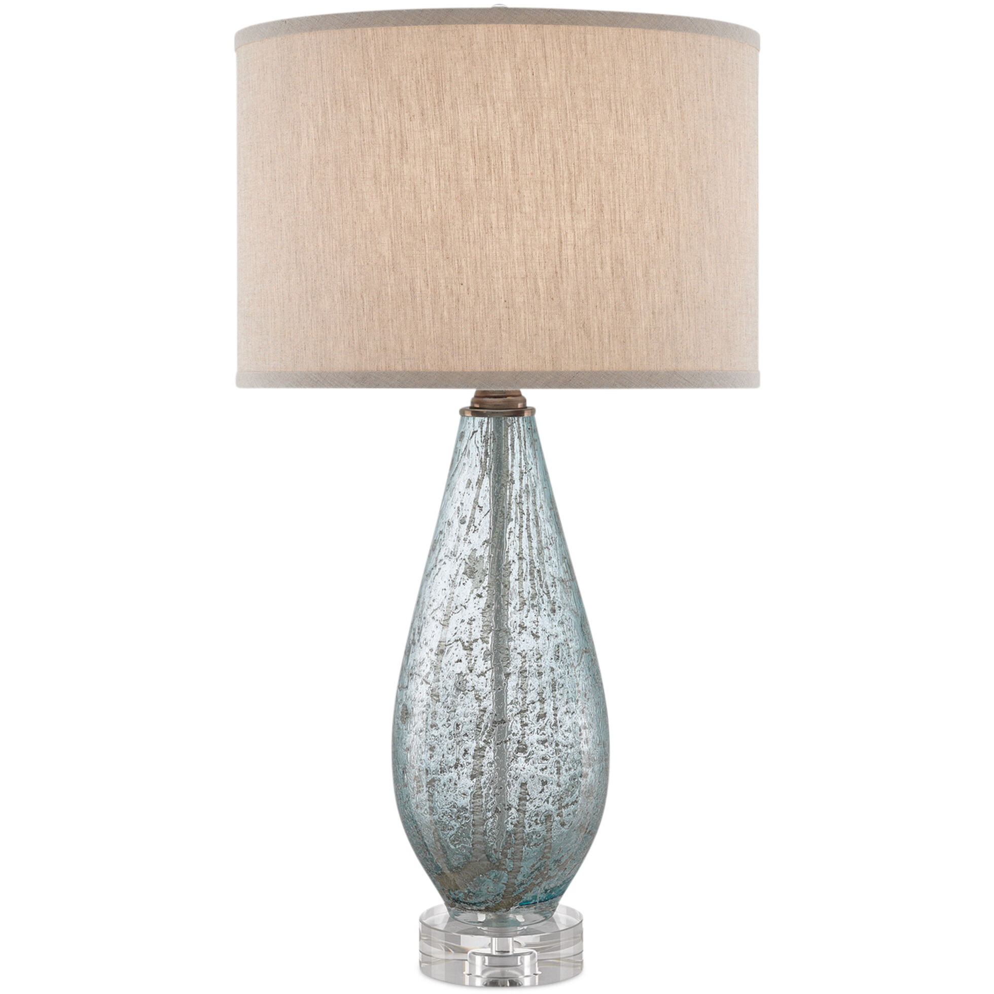 Optimist 29.5 inch 150 watt Pale Blue Speckle Table Lamp Portable Light