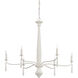 Donnybrook 6 Light 32.5 inch Snow White/White Chandelier Ceiling Light