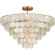 Bon Vivant 5 Light 30.25 inch Natural/Contemporary Gold Chandelier Ceiling Light, Semi-Flush Mount Convertible