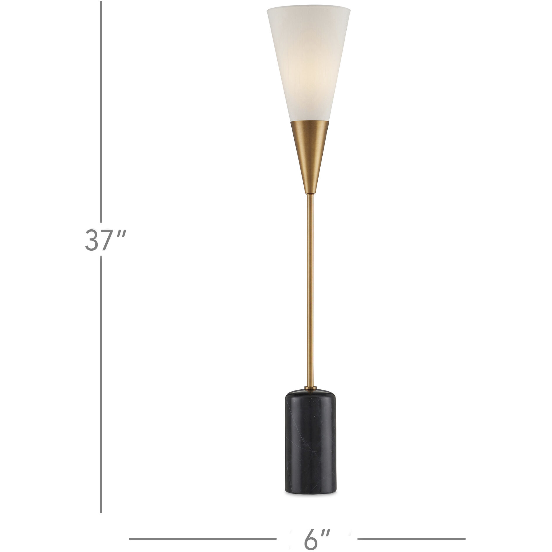 Martini 37 inch 7 watt Brushed Brass/Natural Torchiere Table Lamp Portable Light