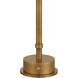 Paseo 20 inch 1.50 watt Polished Antique Brass/Clear Cordless Table Lamp Portable Light