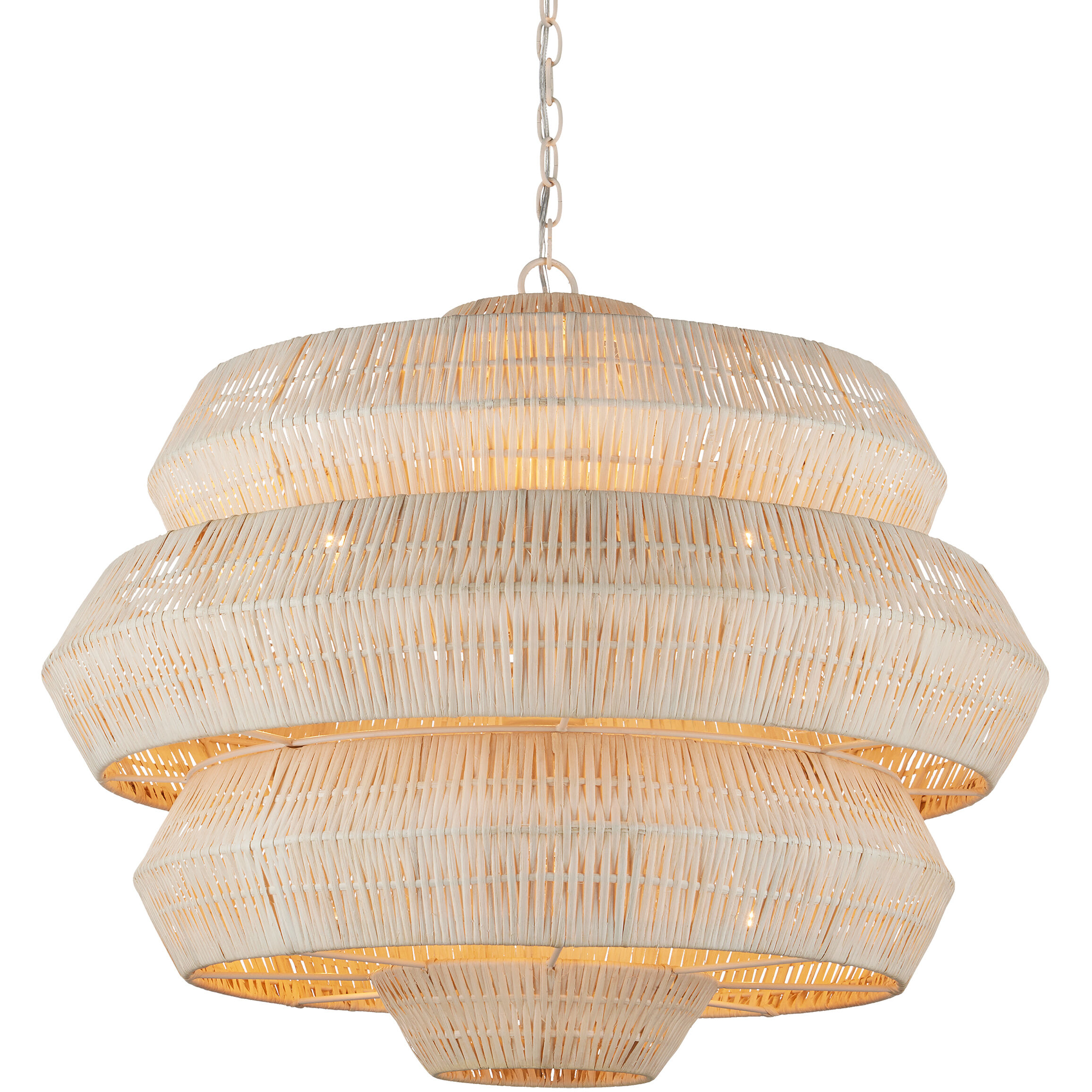 Antibes 9 Light 30 inch Bleached/Snow White Chandelier Ceiling Light