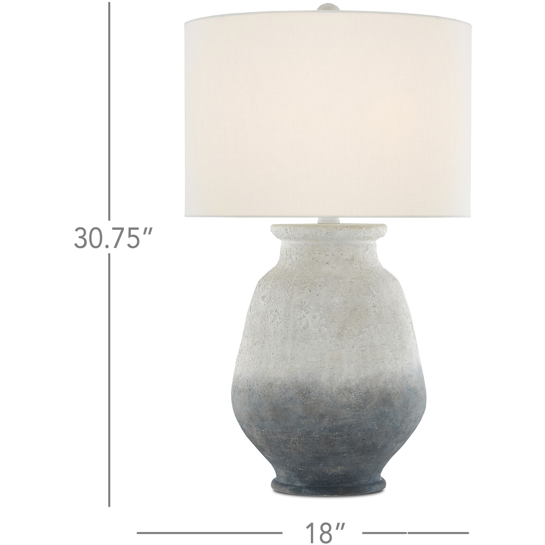 Cazalet 30.75 inch 150 watt Ash Ivory/Blue/Acrylic White Table Lamp Portable Light