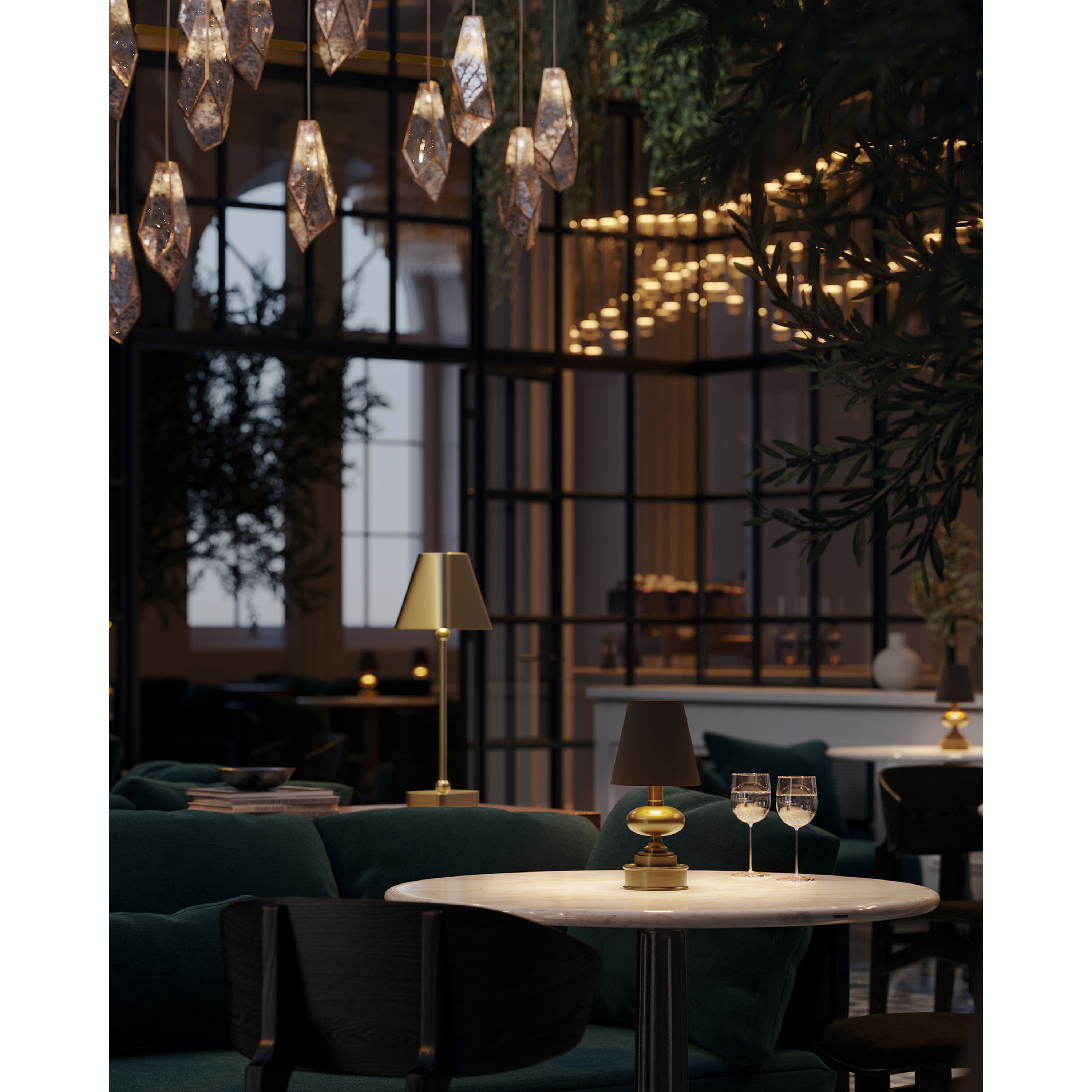 Galavant 12 inch 2.8 watt Brass Cordless Table Lamp Portable Light