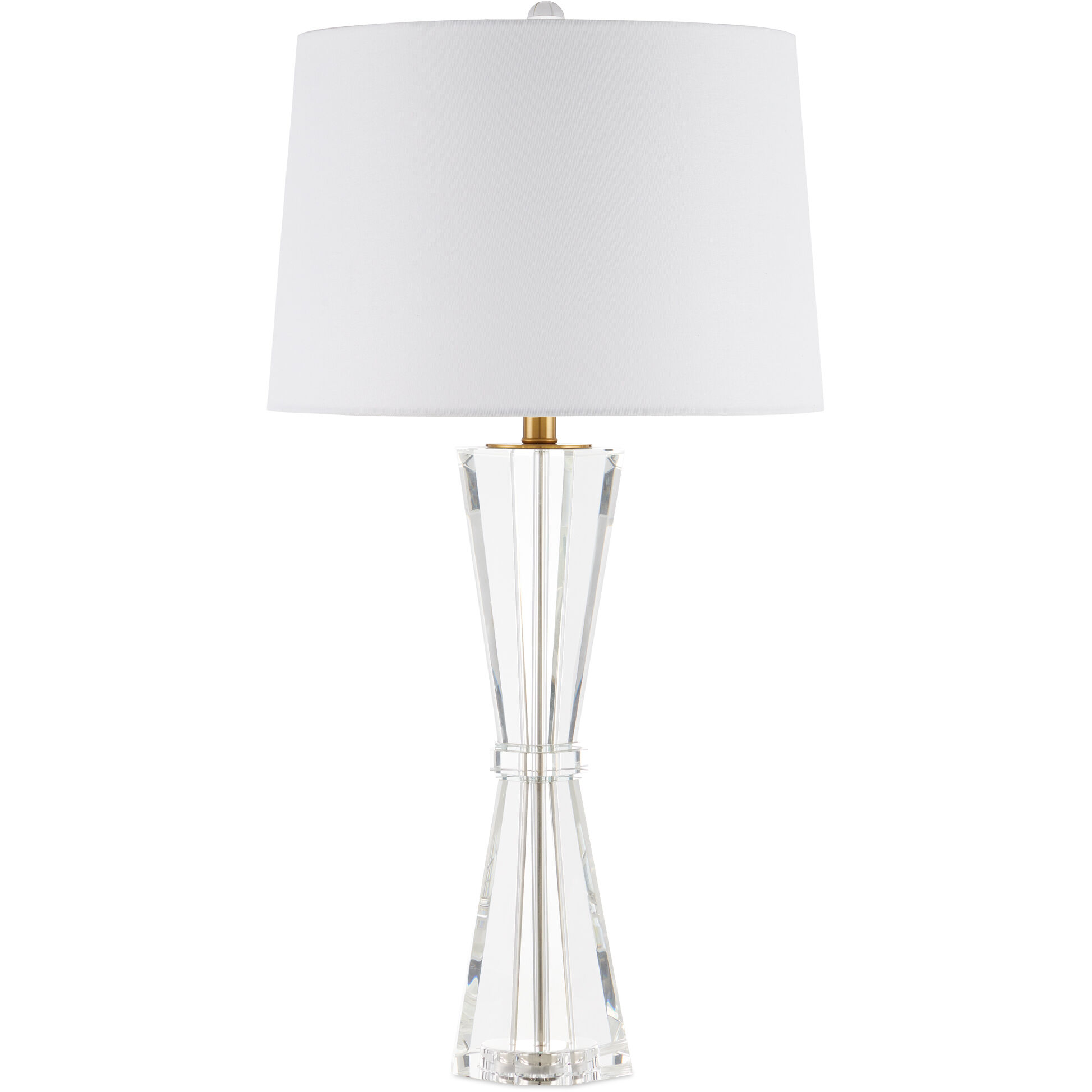 Duveen 31.5 inch 150 watt Clear/Polished Brass Table Lamp Portable Light