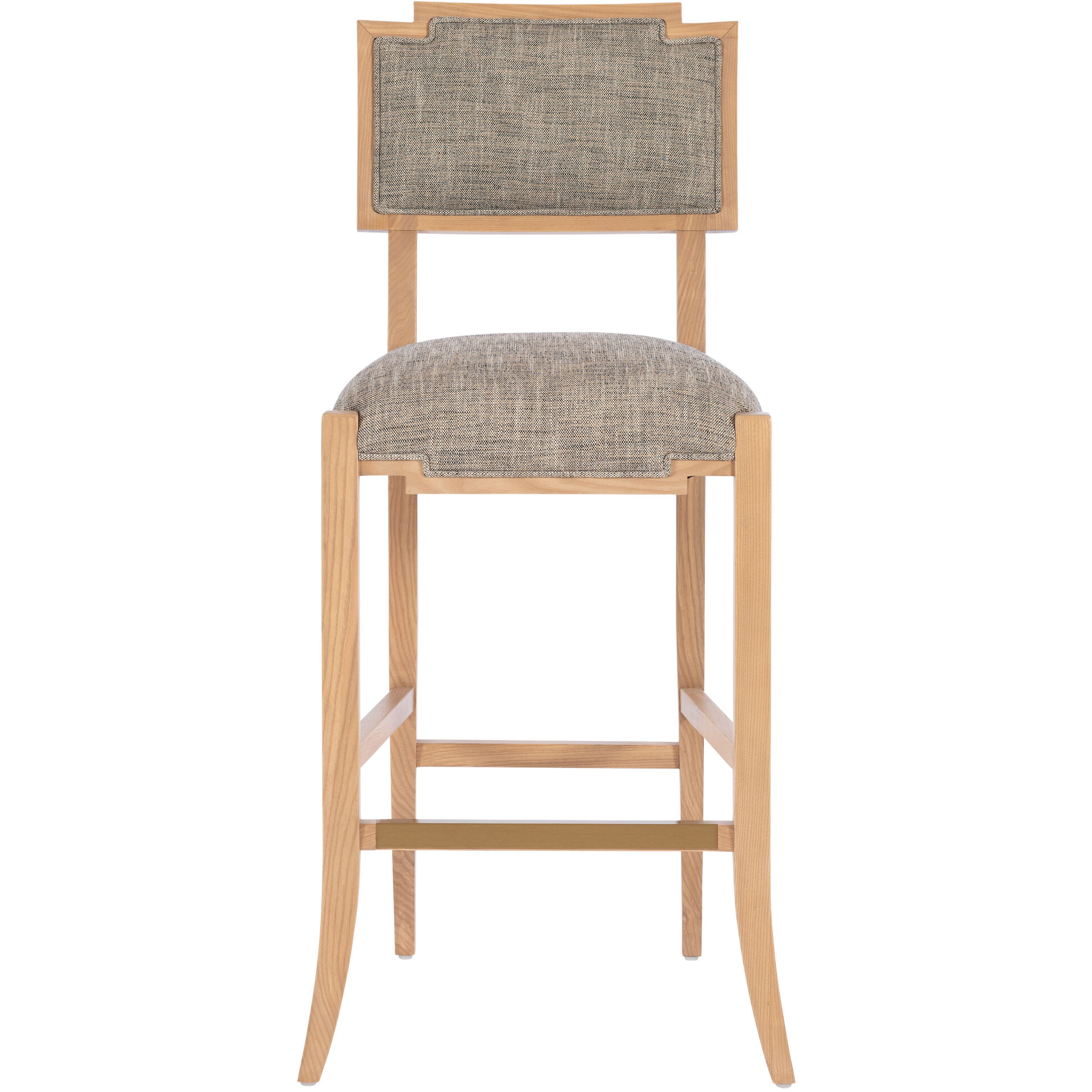 Melanie 46 inch Blonde Ash Wood/Brass Bar Stool
