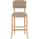 Melanie 46 inch Blonde Ash Wood/Brass Bar Stool