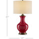 Lilou 31.5 inch 150 watt Red and Antique Brass Table Lamp Portable Light