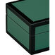 Lacquer 10.25 inch Green/Black Boxes, Set of 2
