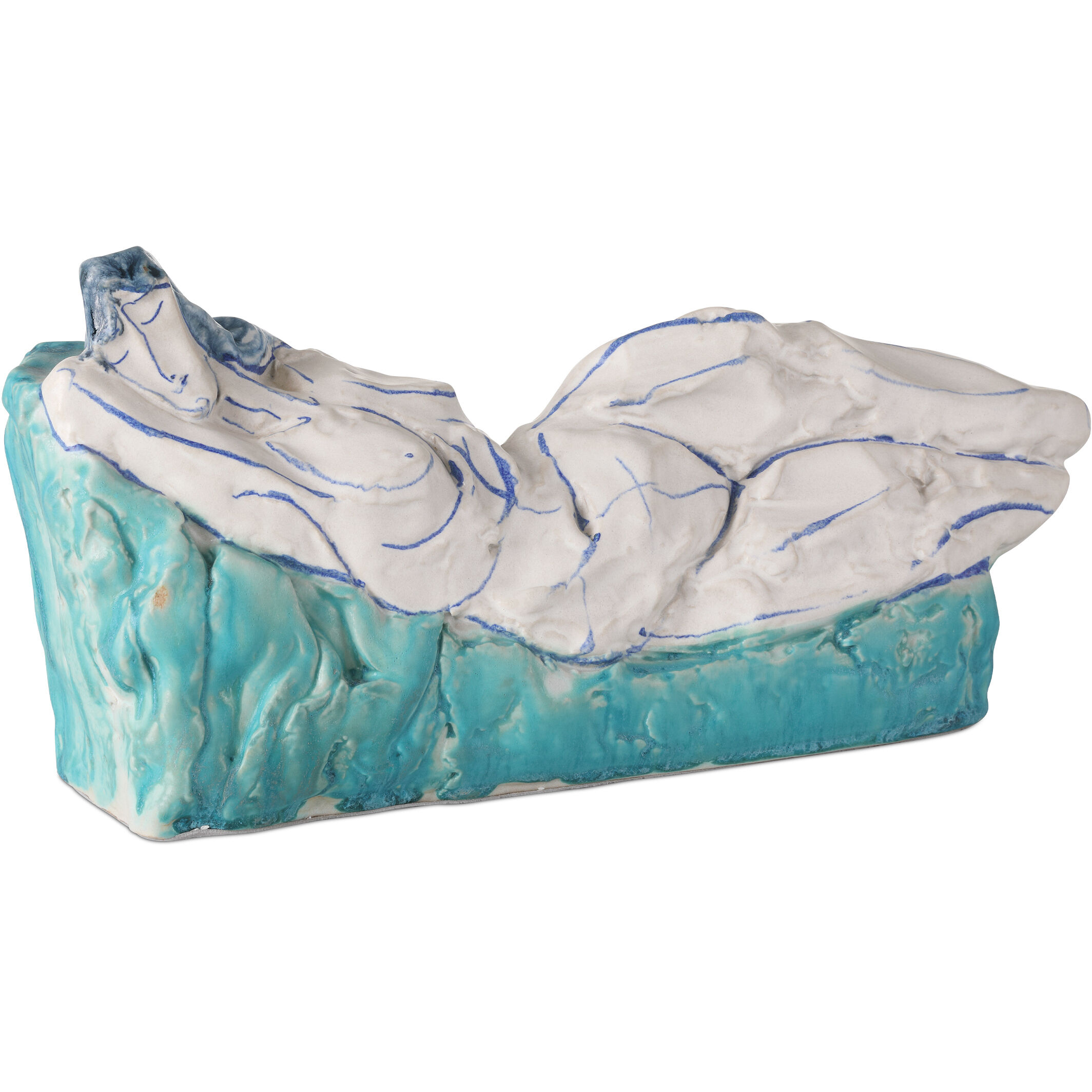 Reclining Nude Blue/Off-White Object