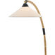 Lisbon 61.5 inch 150 watt Natural/Rattan/New Brass/Satin Black Floor Lamp Portable Light