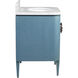 Briallen 30 X 34.25 inch Lacquered Blue Linen/Natural/White/Polished Nickel Vanity with Undermount Sink