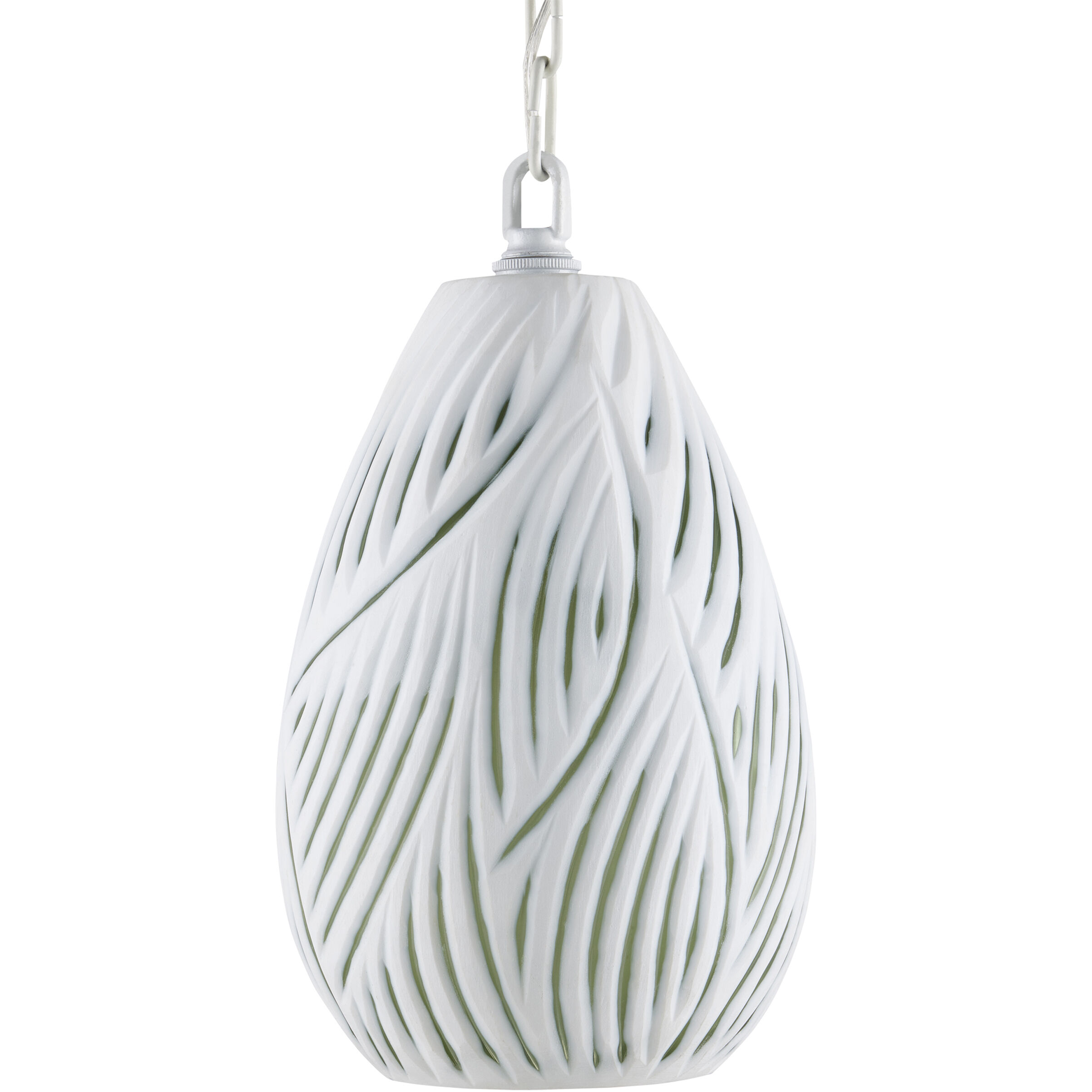 Midori 1 Light 7 inch White and Green Pendant Ceiling Light