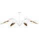 Yuriko 6 Light 66.75 inch Gesso White and Contemporary Gold Leaf Chandelier Ceiling Light