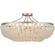 Chanteuse 4 Light 30.75 inch Frosted/Silver Granello Semi-Flush Mount Ceiling Light