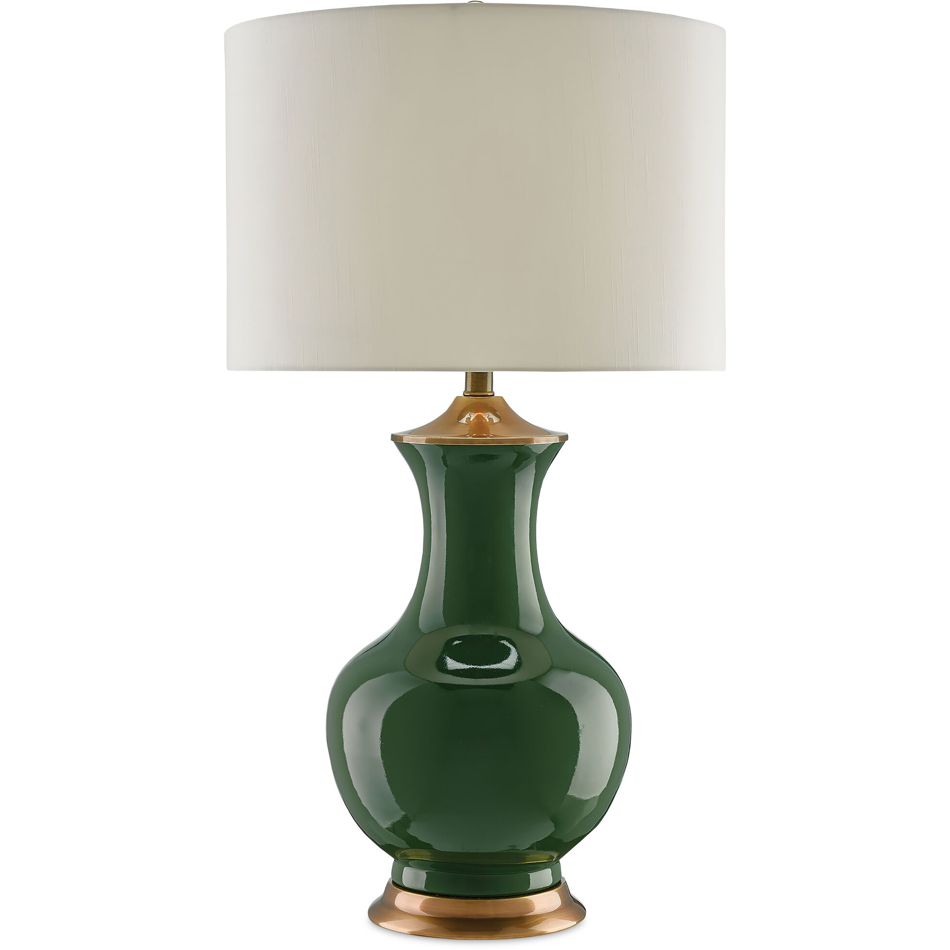 Lilou 31.5 inch 150 watt Green/Antique Brass Table Lamp Portable Light