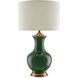 Lilou 31.5 inch 150 watt Green/Antique Brass Table Lamp Portable Light
