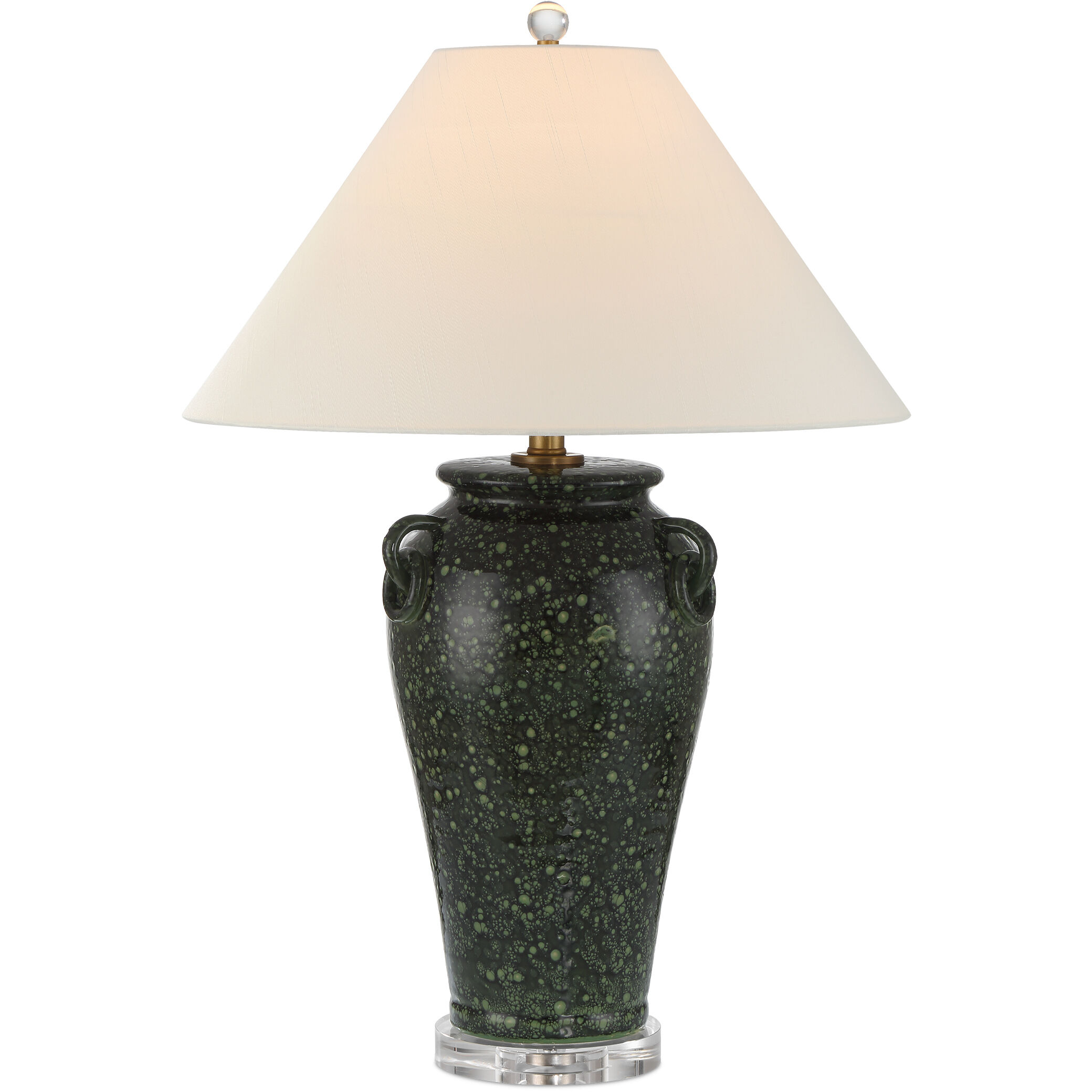 Junko 29 inch 150.00 watt Green/Clear Table Lamp Portable Light