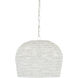 Piero 1 Light 16 inch White Chandelier Ceiling Light, Small