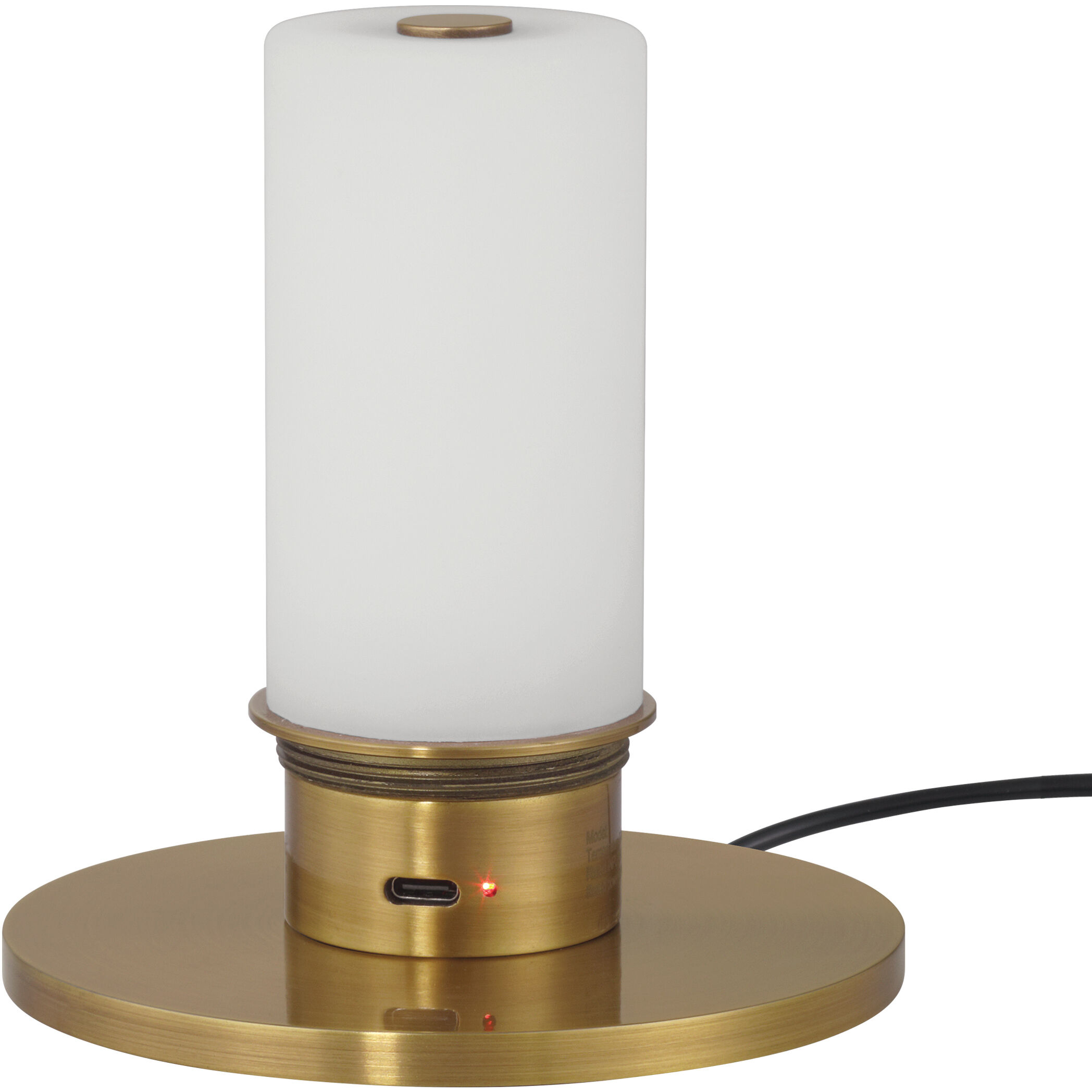 Saunter 15 inch 2.8 watt Brass Cordless Table Lamp Portable Light