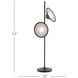 Bulat 73.5 inch 25 watt Antique Black/White Opaque Floor Lamp Portable Light