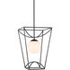 Rochefort 1 Light 14 inch Black/White Indoor/Outdoor Lantern Pendant Ceiling Light, Small