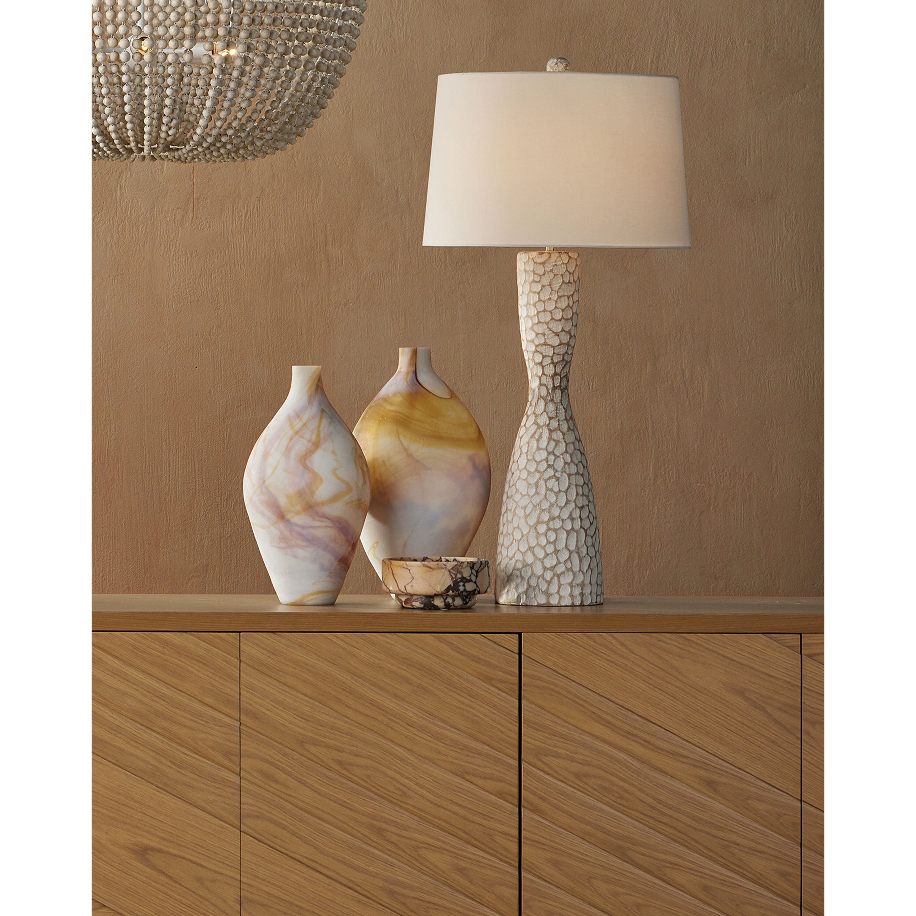 Edwell 41.5 inch 150 watt Whitewash Table Lamp Portable Light