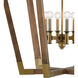 Bastian 6 Light 37.25 inch Chestnut/Brass Chandelier Ceiling Light, Large
