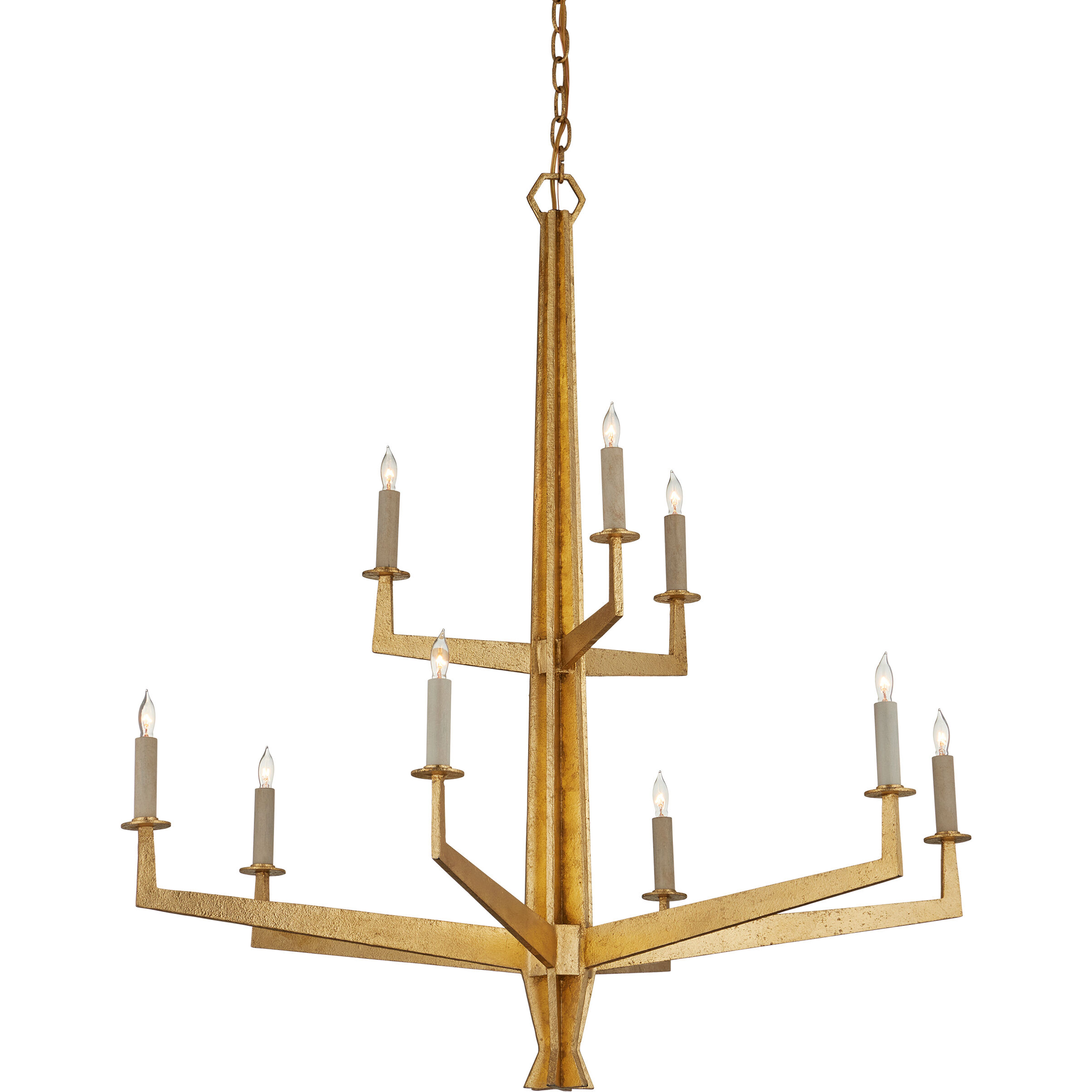 Goldfinch 9 Light 36 inch Washed Lucerne Gold Chandelier Ceiling Light, Large