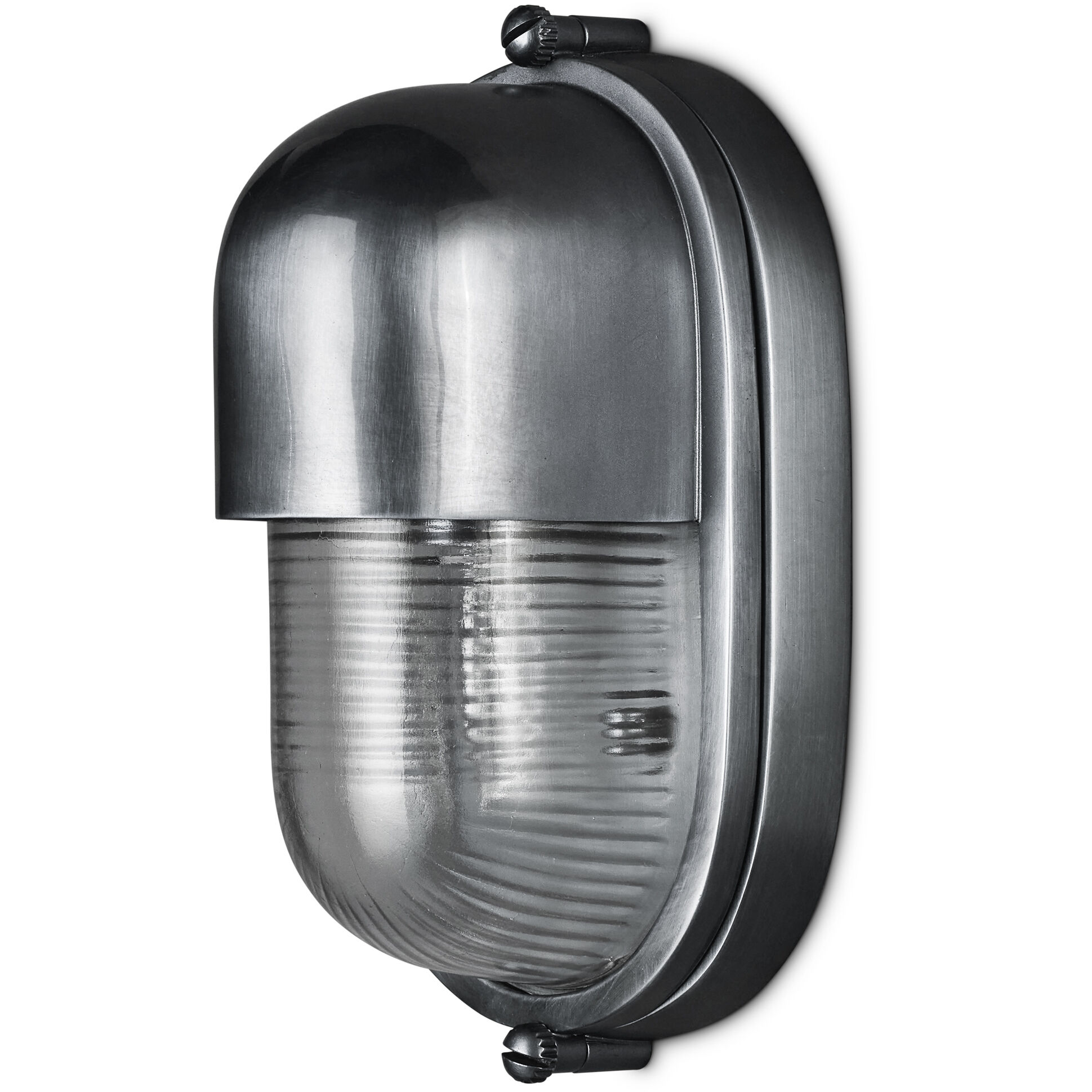 Maritime 1 Light 8.5 inch Antique Silver/Clear Outdoor Wall Sconce