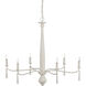 Donnybrook 6 Light 32.5 inch Snow White/White Chandelier Ceiling Light