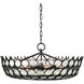 Augustus 6 Light 25.75 inch Satin Black and Clear Chandelier Ceiling Light, Small, Bunny Williams Collection