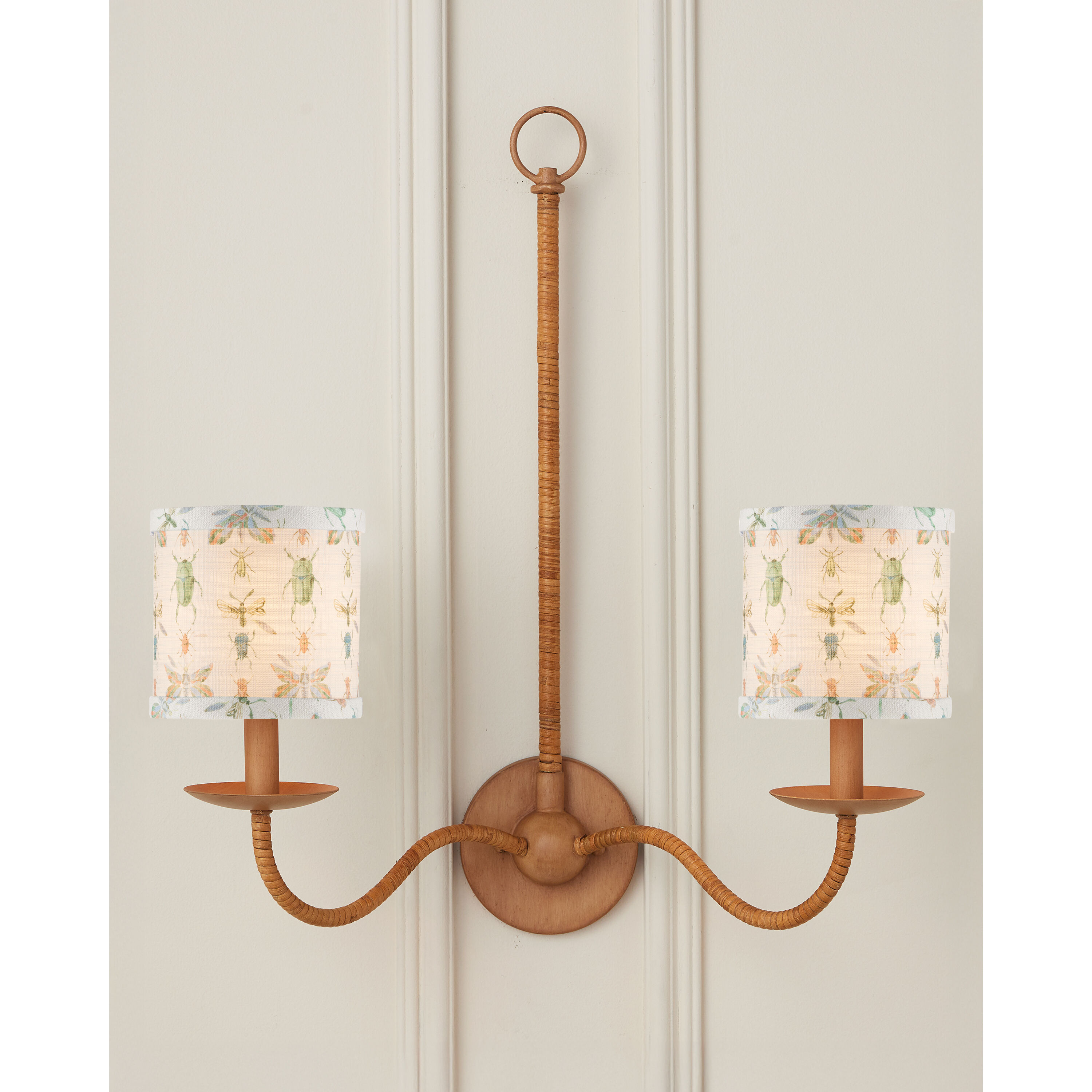 Bug Ivory/Green/Yellow/Blue/Orange Drum Chandelier Shade